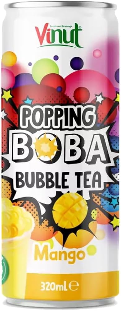 VINUT Popping Boba Bubble Tea in mango flavor