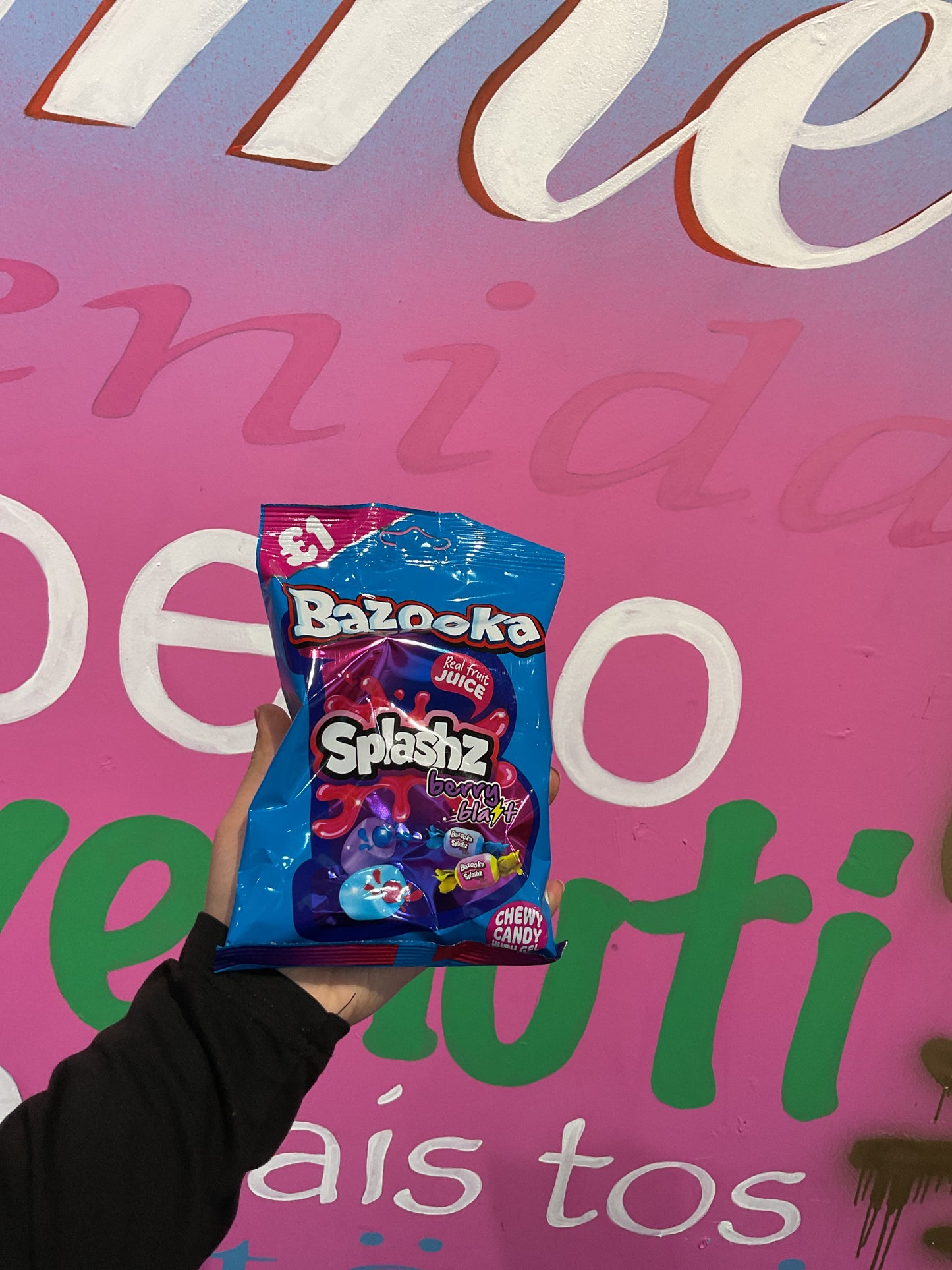Bazooka Splashz Berry Blast Chewy Candy