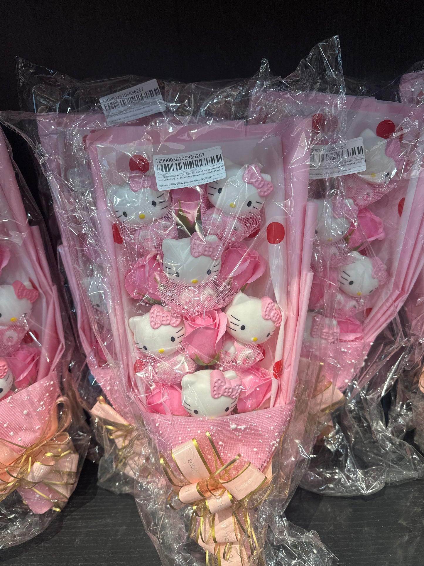 Cartoon hello kitty push flower