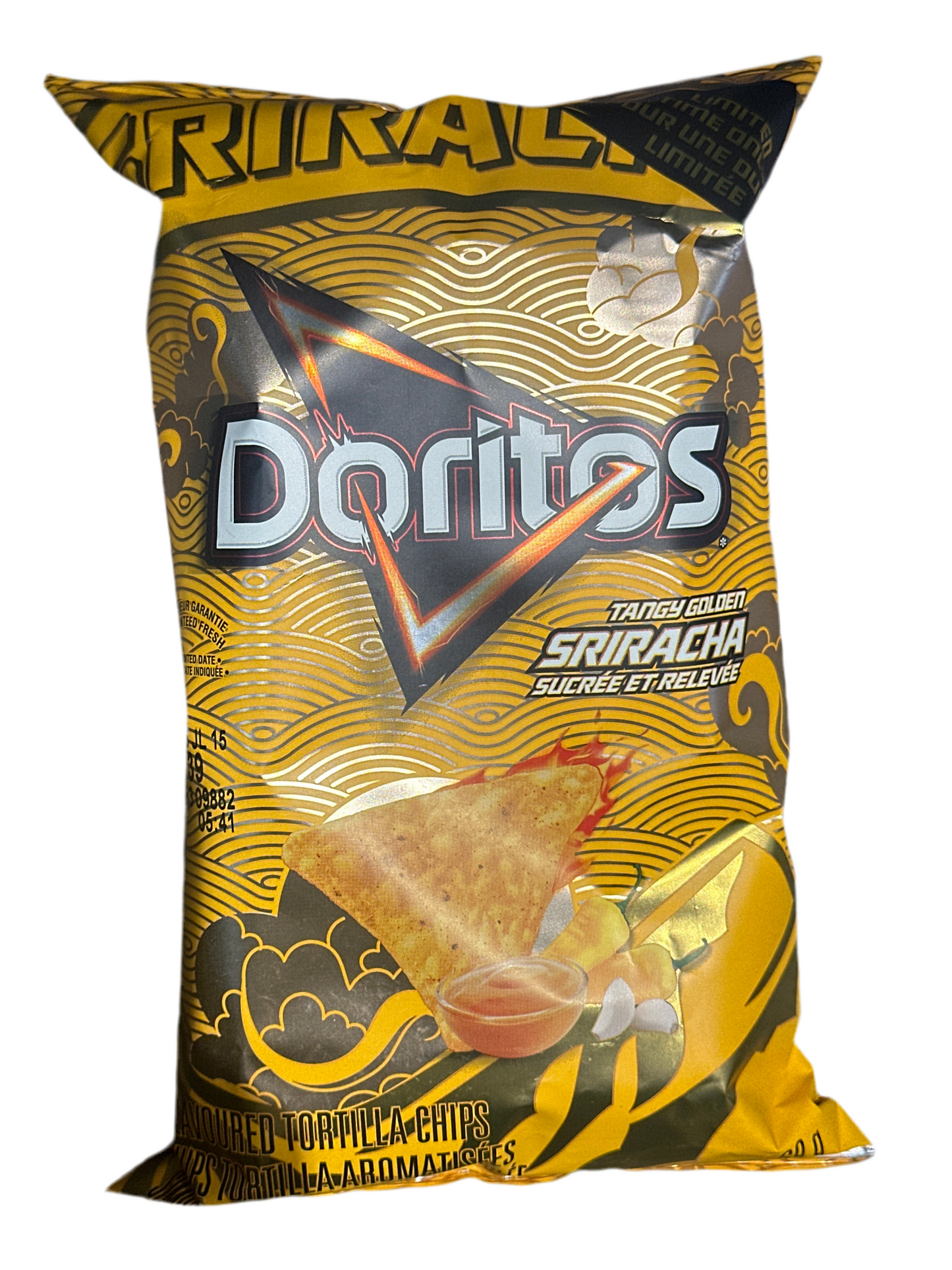 Doritos Tangy Golden Sriracha flavored tortilla chips-Canada
