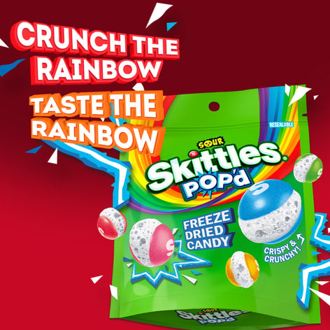 Skittles Sour Popd Freeze Dried Candy
