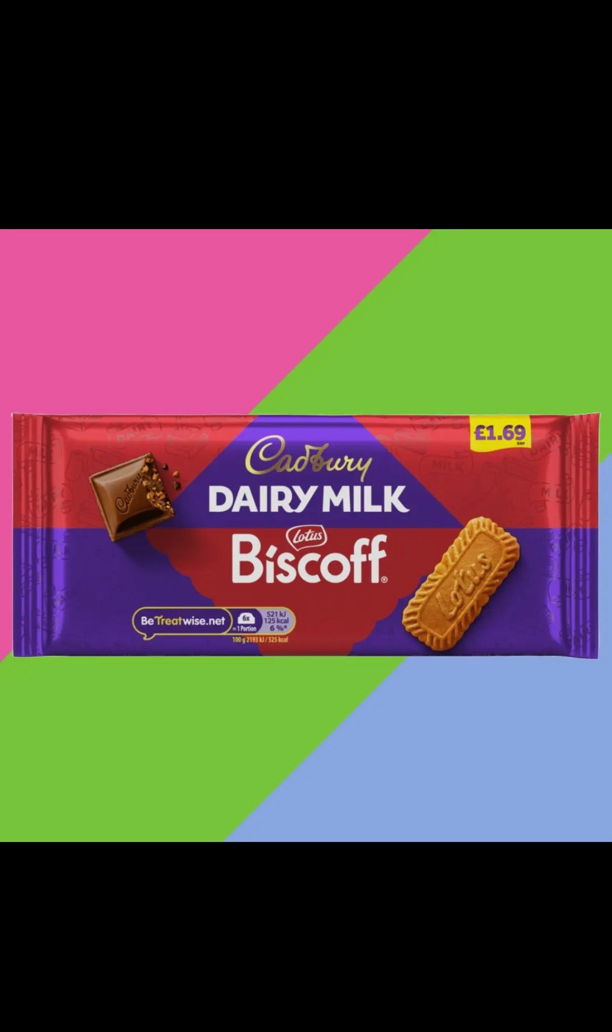 Cadbury Dairy Milk with Lotus Biscoff Chocolate Bar 95g Product of United Kingdom