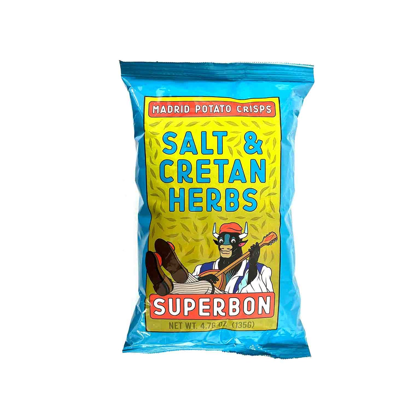 Superbon Madrid Potato Chips Salt & Cretan Herbs Flavor - Spain