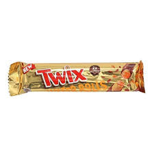Twix chocolate bar, specifically appearing to be a "Twix Toffee Rolls