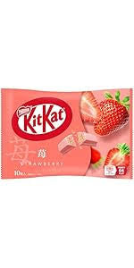 Japanese Nestlé Kit Kat Strawberry flavored chocolate bars.