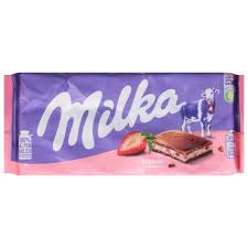 Milka Strawberry chocolate bar 560kcal