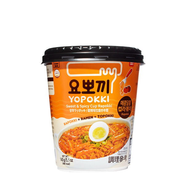 Yopokki Instant Rabokki Ramen And Tteokbokki Rice Cake Cup: Original Sweet & Spicy(SOUTH KOREA) 145g