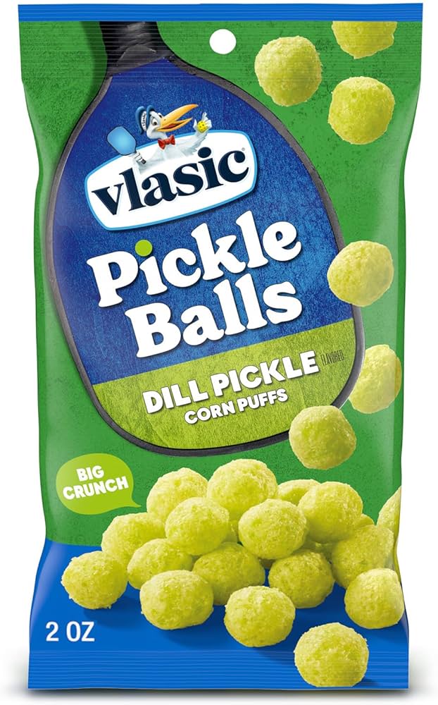 Vlasic Pickle Balls, Dill Pickle Flavored Corn Puffs, 2 oz.