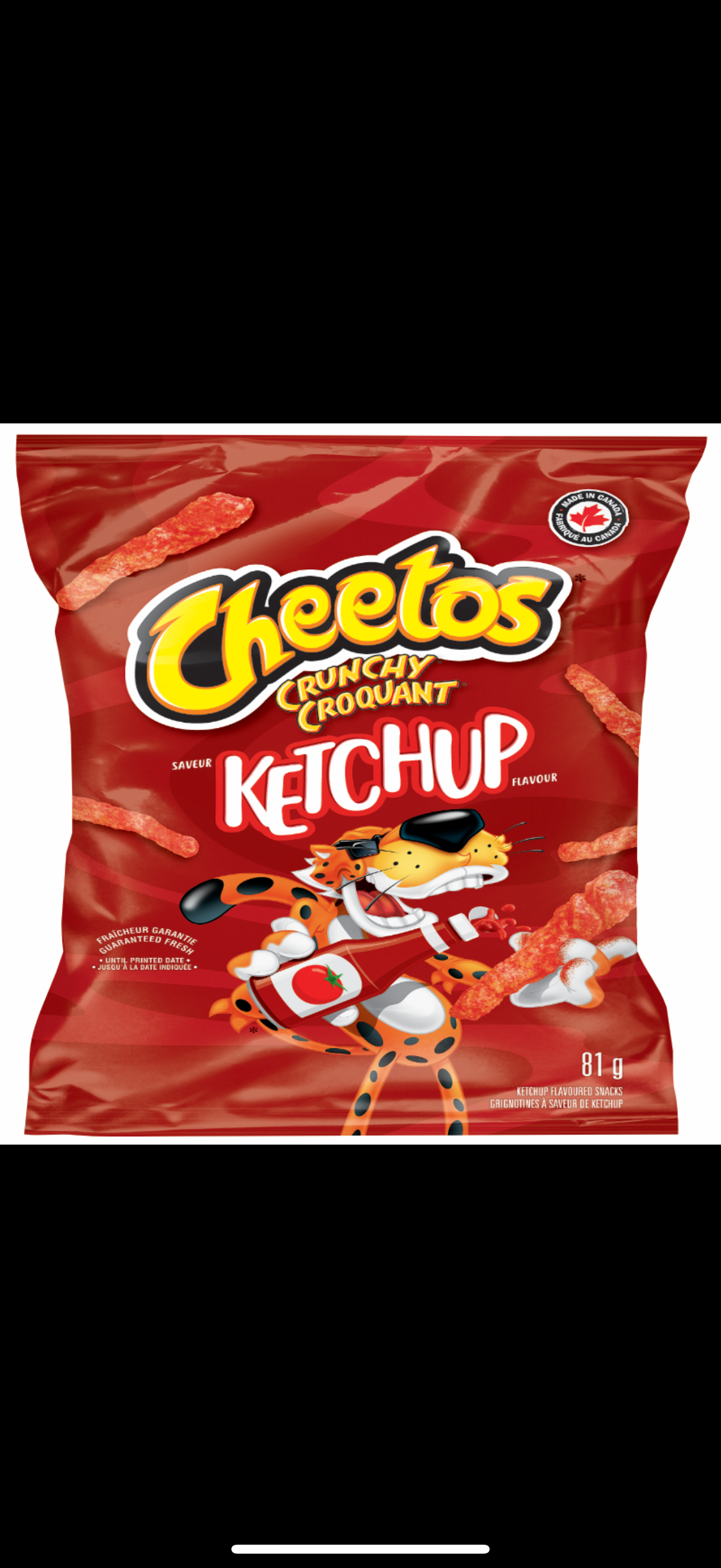 Cheetos Crunchy Snacks - Ketchup - 81g (Canada)