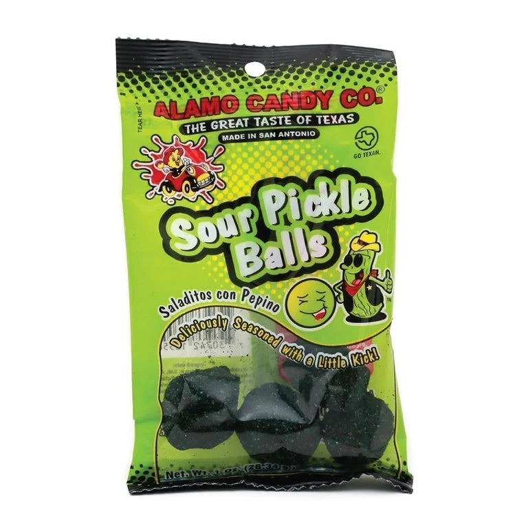 Alamo Candy Co Sour Pickle Balls Flavored Mexican Candy