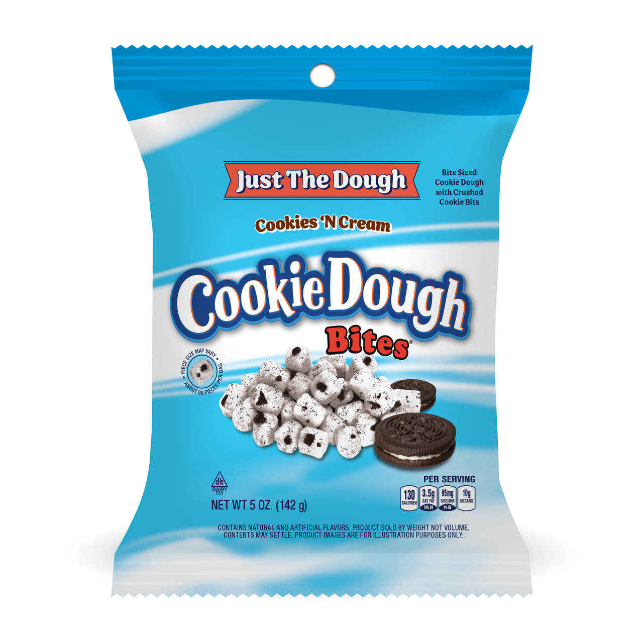 Cookie Dough Bites® – Just the Dough – Cookies N Cream - 5 oz