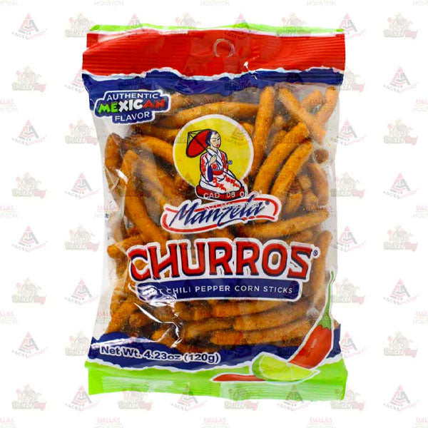 Manzela Churros Hot Chili Pepper Cornsticks - Mexico