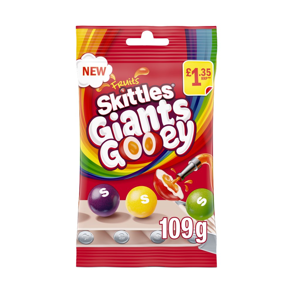 Skittles Giants Gooey Sweets Fruits - UK