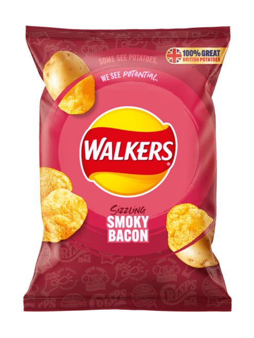 Walkers Smoky Bacon crisps - UK