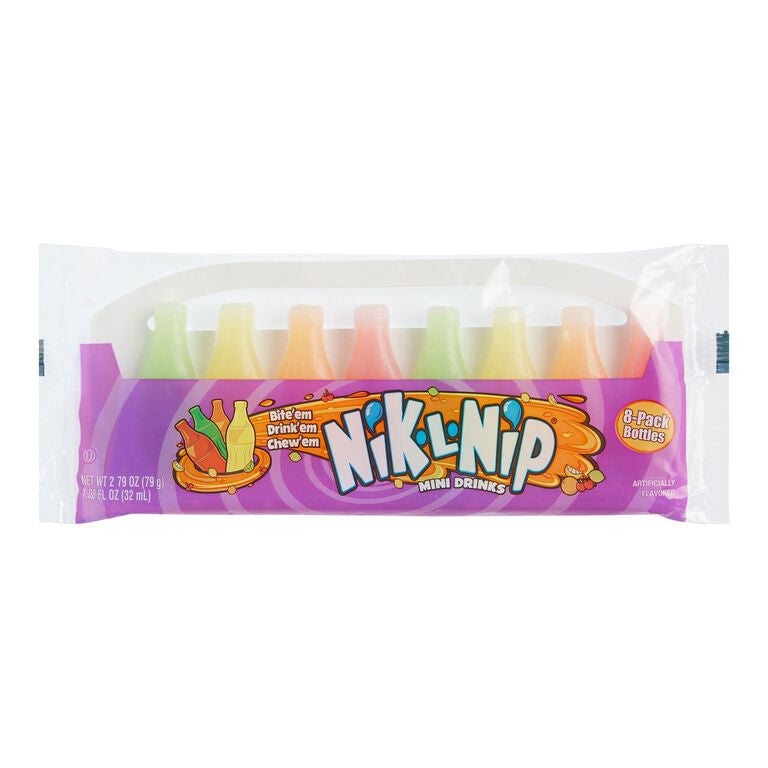 Nik-L-Nip Wax Bottle Candy Drinks 8 Pack