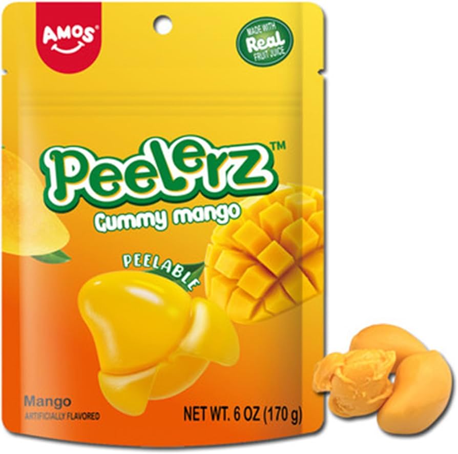 Amos Peelerz Gummy Mango candy 6oz