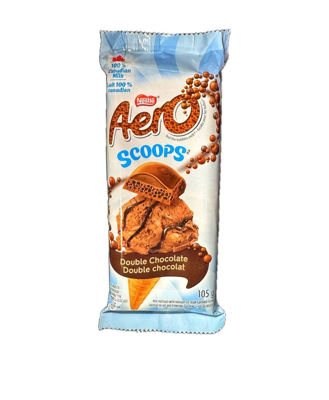 This is a Nestle Aero Scoops Double Chocolate bar