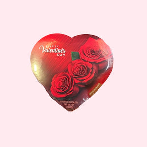 heart-shaped box of assorted chocolates