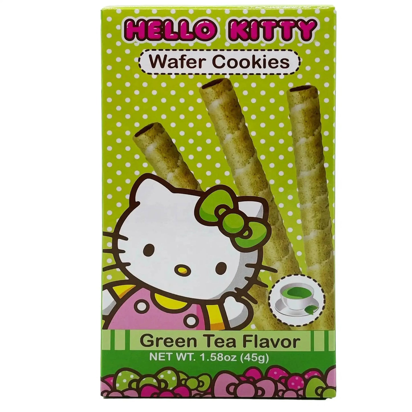 Hello Kitty Wafer Cookies Green Tea Flavor