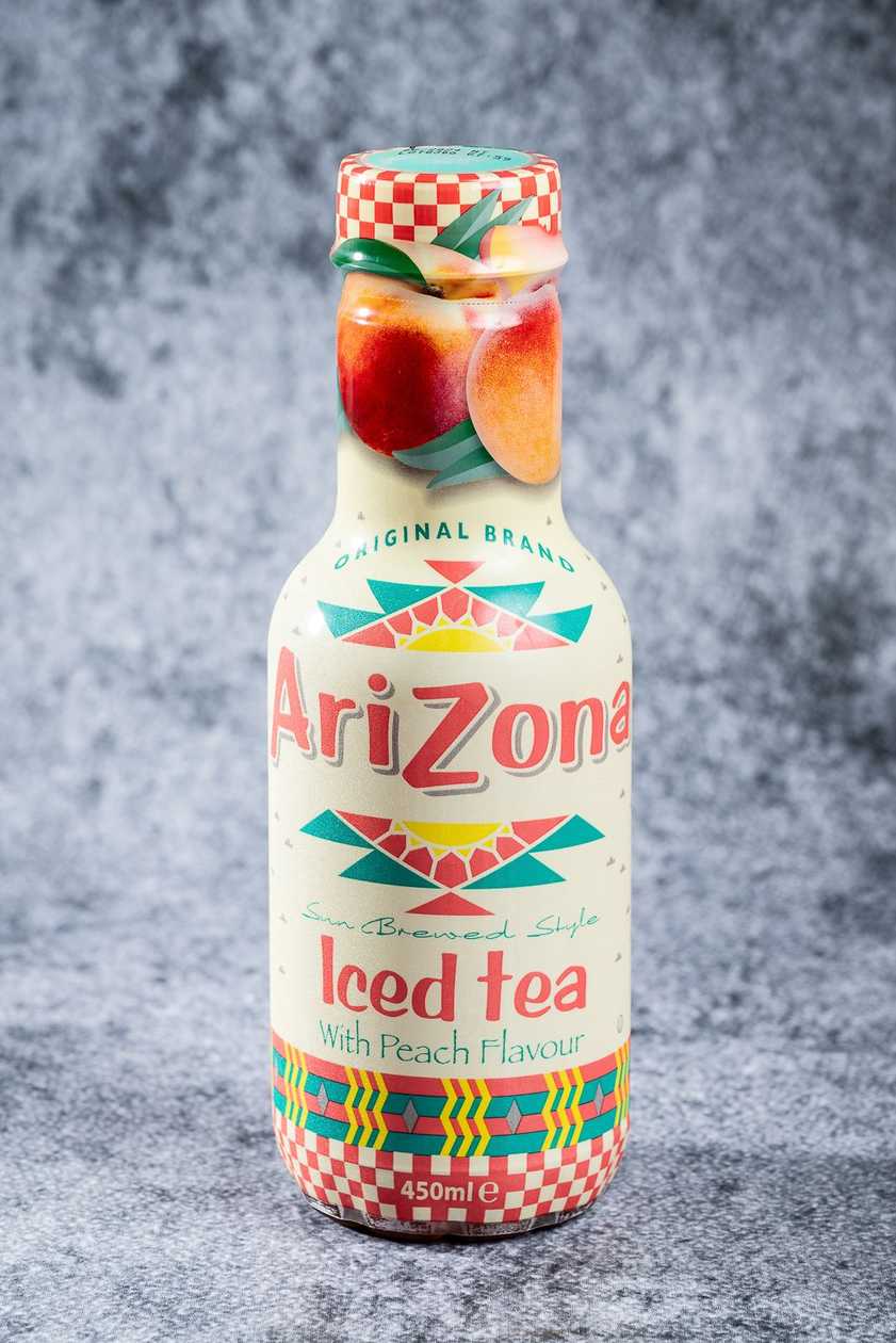 Arizona Iced Tea with peach flavor