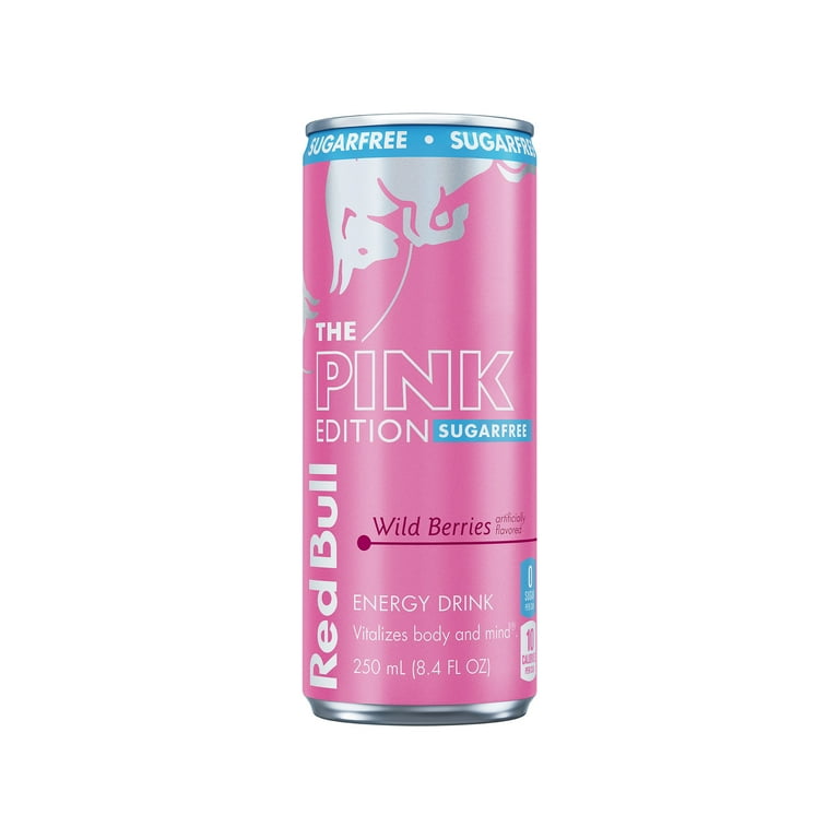 Red Bull Pink Edition Sugar Free Energy Drink, Wild Berries, 8.4 fl. oz.