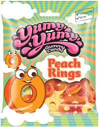 Yumy Yumy Peach Rings Gummy Candy