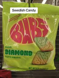BUBS Sour diamond tutti frutti- sweden