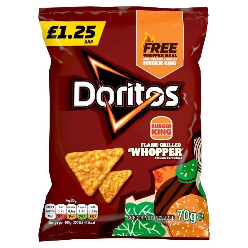 Doritos Burger King Flame Grilled Whooper Tortilla Chips - United Kingdom