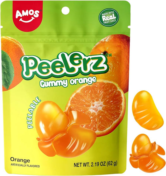 Gummy Peelable Orange Candy, Peelerz Gummy Orange, 2.19oz Bag - China