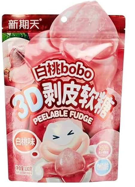 XinQiTian White Peach Peelable Gummy Candy-china