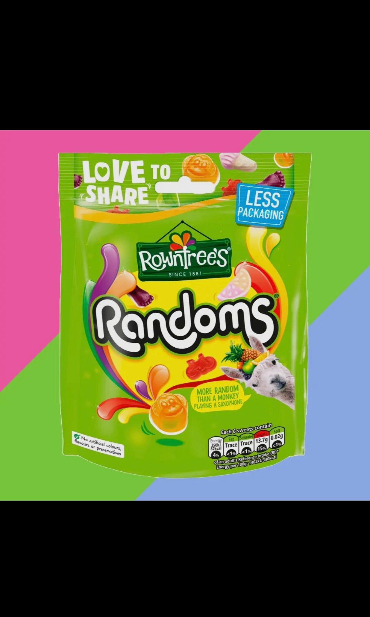 Rowntree's Randoms Sweets Sharing 120g Product of United Kingdom