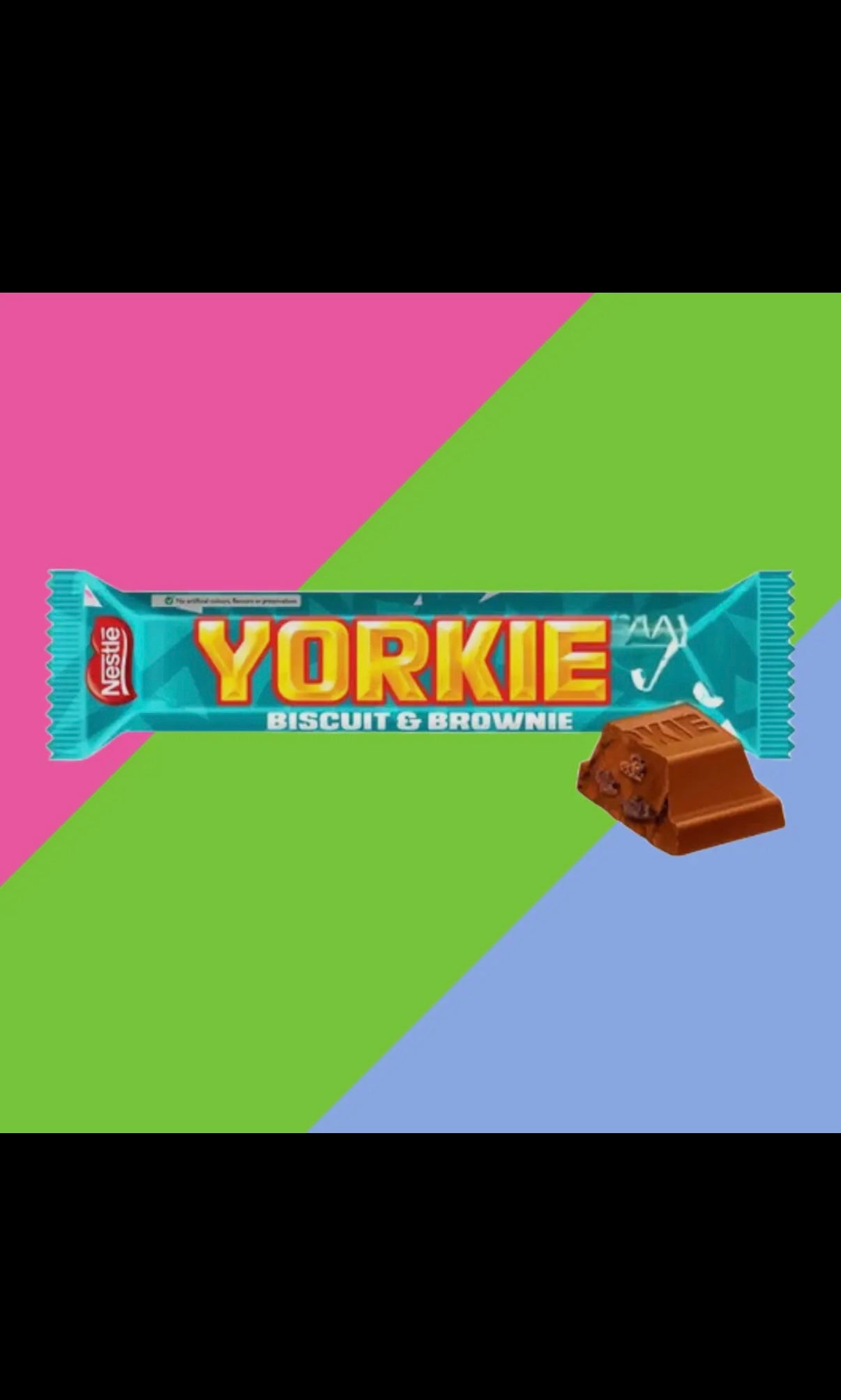 Yorkie Biscuit & Brownie Flavour Milk Chocolate Bar Limited Edition 44g Product of United Kingdom