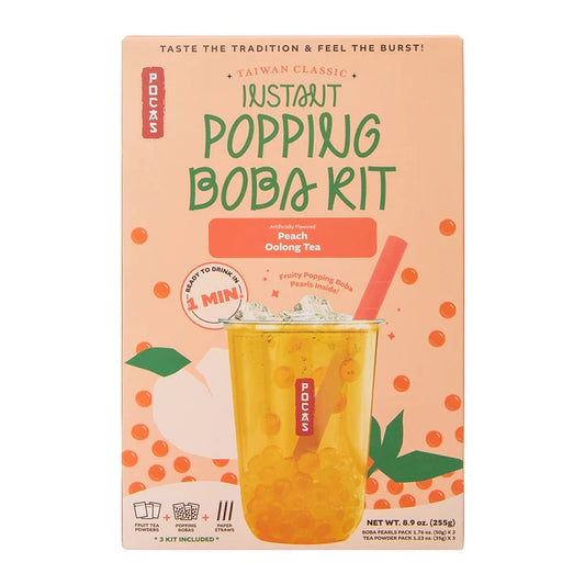 Pocas Instant Popping Boba Kit 8.9oz - Peach Oolong Tea