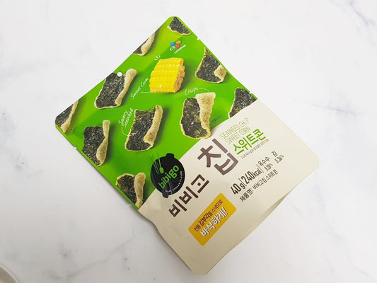 Korean Snack CJ bibigo Seaweed Chip SWEET CORN Taste-Korea