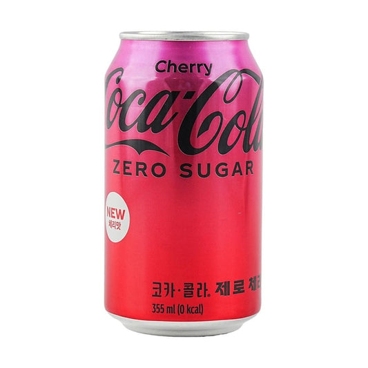 Cola Zero Sugar Calories Cherry Flavor 12 fl oz-Korea