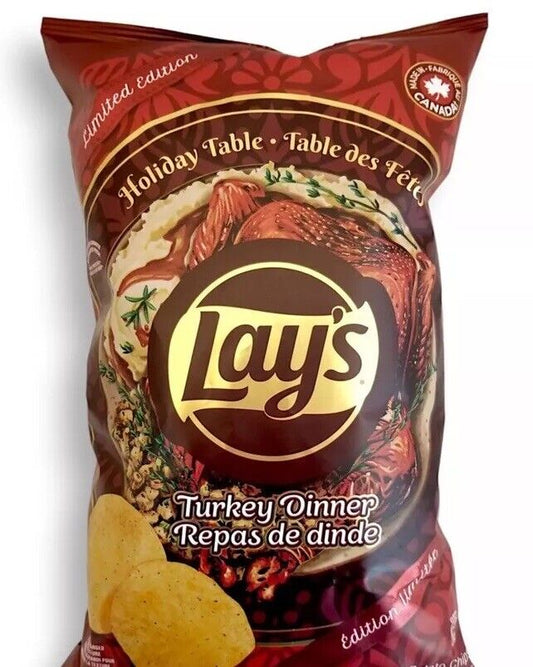 Lay's Holiday Table Turkey Dinner Flavored Potato Chips, 66g- Canada