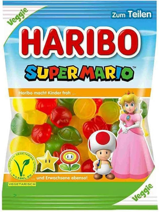 Haribo Super Mario Veggie (Vegetarian) Gummy Candy 175g