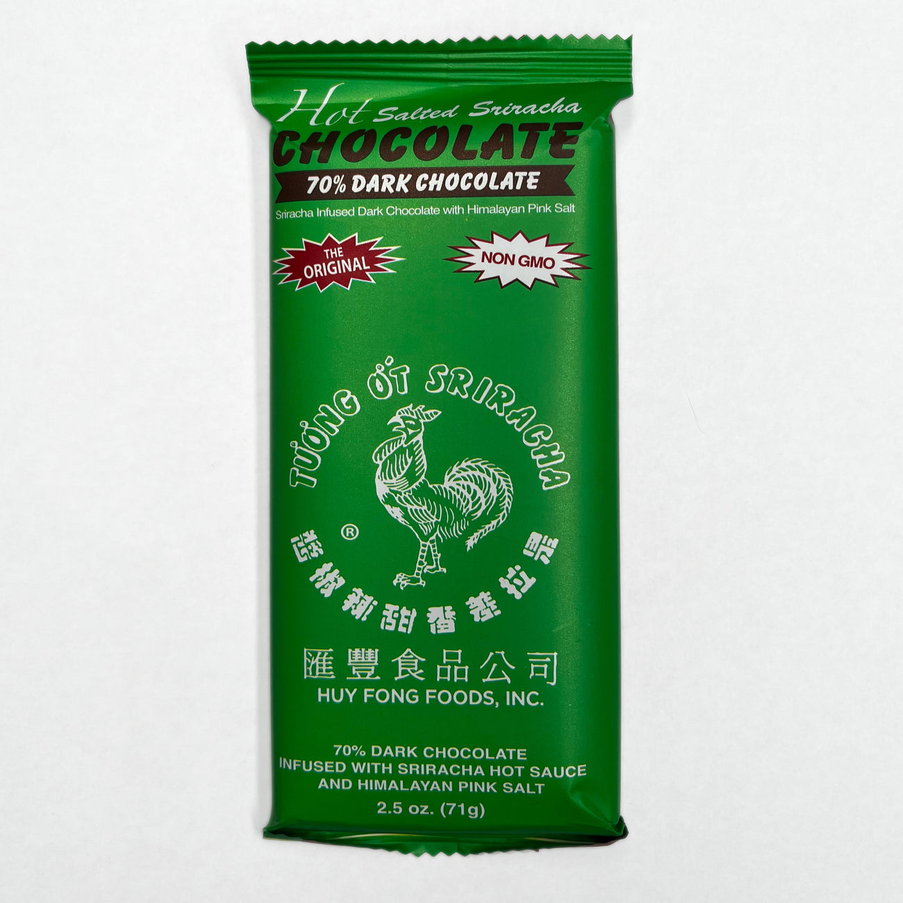 HOT SALTED SIRACHA CHOCOLATE 70% DARK CHOCOLATE