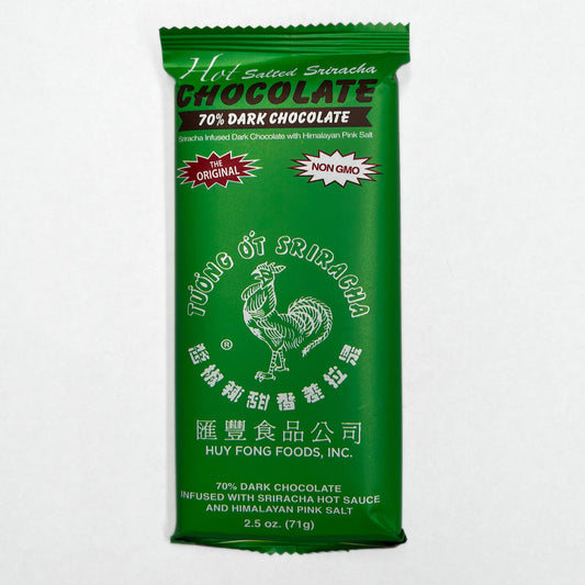 HOT SALTED SIRACHA CHOCOLATE 70% DARK CHOCOLATE
