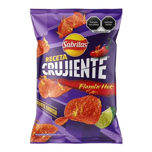 Sabritas Receta Crujiente Flamin' Hot chips - Mexico