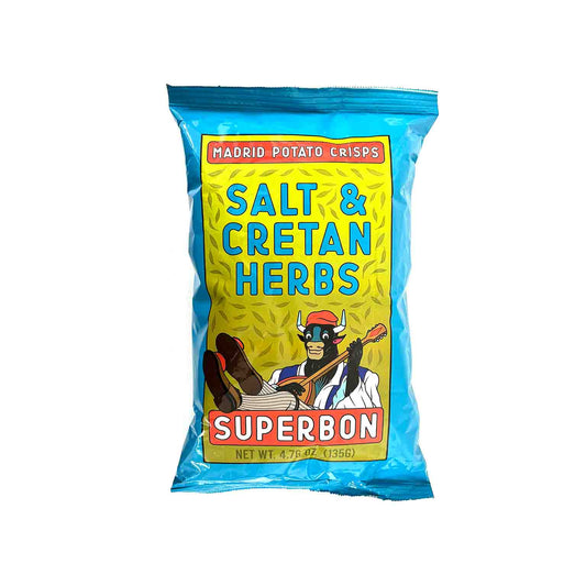 Superbon Madrid Potato Chips Salt & Cretan Herbs Flavor - Spain