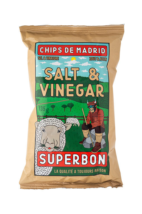 Superbon Madrid Potato Chips Salt & Vinegar Flavor - Spain