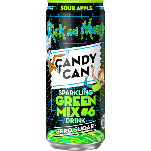 Candy Can's Rick and Morty Sparkling Green Mix #6 Sour Apple - The Netherlands 330 ml