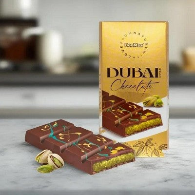 Beemax Dubai Milk Chocolate With Kadayif & Pistachio 95g - Turkey