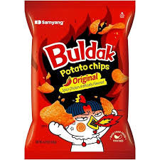 Buldak Original Spicy Chicken Artificially Flavored Potato Chips Hot 120g - Korea