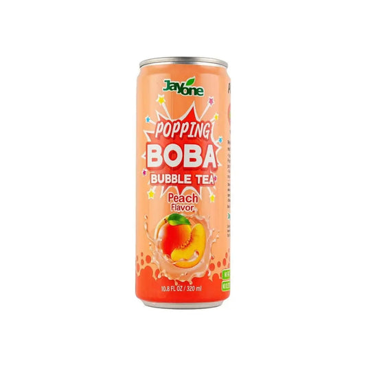 Jayone Popping Boba Bubble Tea Peach Flavor 320 ml - Taiwan