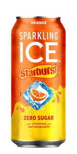 Sparkling Ice STARBURST Orange, a zero-sugar flavored sparkling water