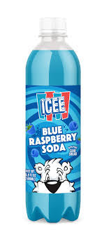 ICEE Blue Raspberry Soda in a bottle With Pure Cane Sugar
