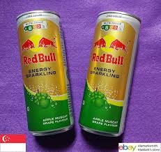 Red Bull Energy Sparkling drink in Apple & Muscat Grape flavor, specifically the Zero Sugar version 250ml