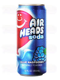 Airheads Soda in Blue Raspberry flavor